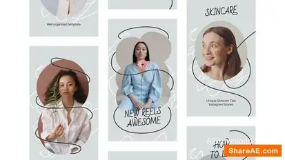 Clean Social Media Instagram Stories Openers template preview