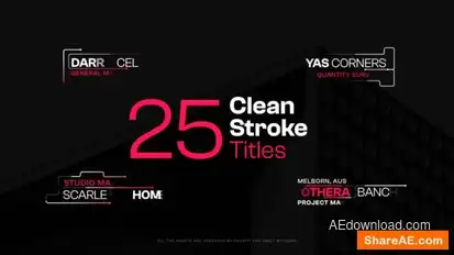 Videohive Clean Stroke Titles Titles template preview