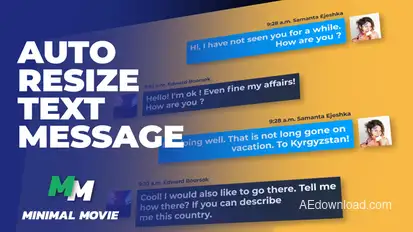 Clean Text Message Kit/ Autoresize Elements template preview