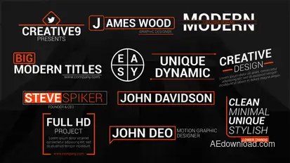 Clean Titles Elements template preview