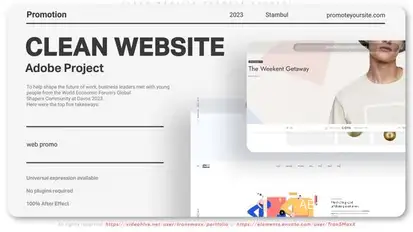 Clean Website Promote Project Product Promo template preview