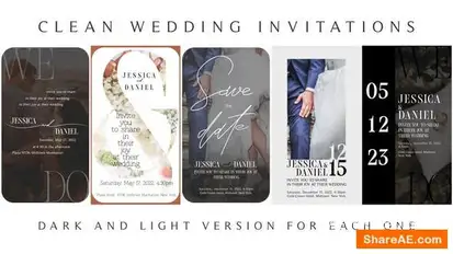 Clean Wedding Invitation Openers template preview