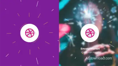 Click Logo Reveal – Minimal Intro Animation, UI Interaction, Abstract Shapes, Social Media Branding Logo Stings template preview