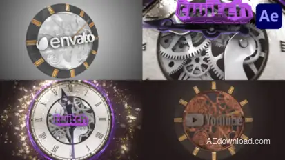 Clock Transition Holidays for After Effects Elements template preview