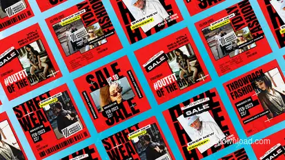 Clores Fashion Instagram Posts Product Promo template preview