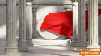 Cloth Logo Reveal Pillar 3D Logo Stings template preview