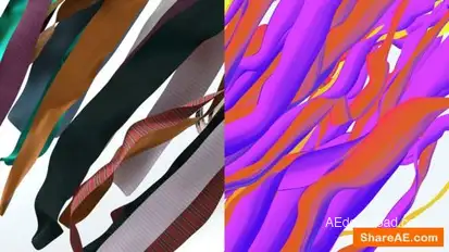 Cloth Ribbon logo opening Logo Stings template preview