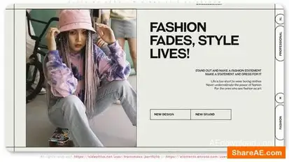 Clothing Demo - Minimalistic Slideshow Openers template preview