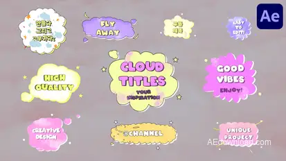 Cloud Plates Titles for After Effects Titles template preview
