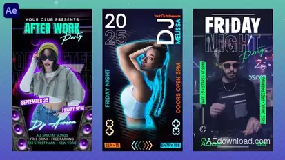 Club Instagram Reels Openers template preview