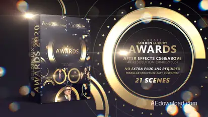 Cobalt Golden Luxury Awards 4K broadcast-packages template preview