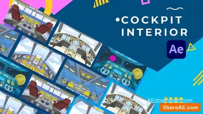 Videohive Cockpit Interior Animation | After Effects Elements template preview