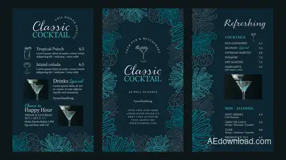 Cocktail Bar Video Template Video Displays template preview