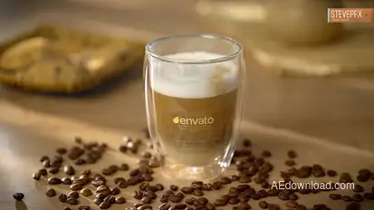 Coffee Latte Mockup Logo Opener Product Promo template preview