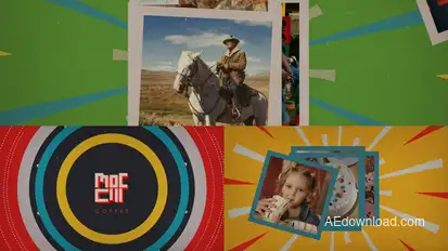 Collage Logo Intro Reveal Logo Stings template preview