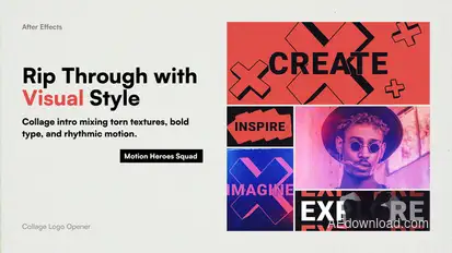 Collage Logo Opener Logo Stings template preview