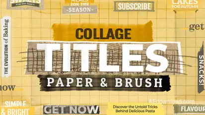 Collage Paper Brush Titles Titles template preview