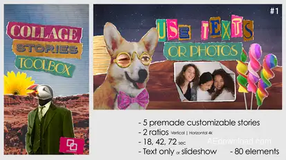 Collage Stories Toolbox Elements template preview