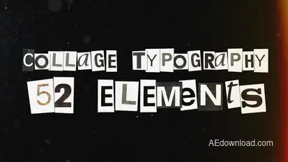 Collage Typography Titles template preview