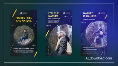 Collection for nature stories Video Displays template preview