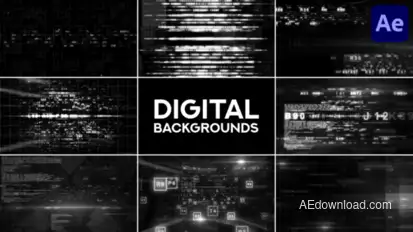 Collection Of Digital Backgrounds for After Effects Elements template preview