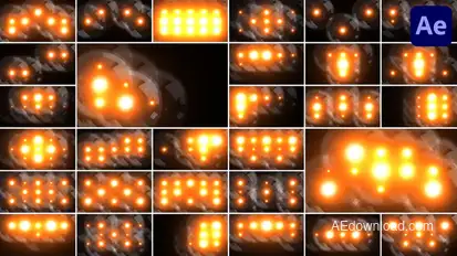 Collection of Flashing Light for After Effects Elements template preview