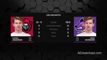 College Wrestling Tournament broadcast-packages template preview