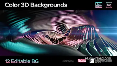 Color 3D Backgrounds Elements template preview