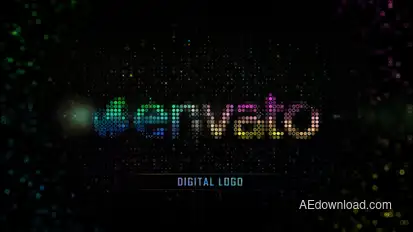 Color Digital Grid Logo Logo Stings template preview