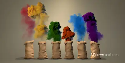 Color Dust Logo Logo Stings template preview