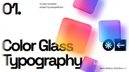 Color Glass Typography Titles template preview