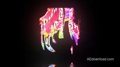 Color Glitch Logo Reveal Logo Stings template preview