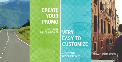 Color Shutter Slideshow Video Displays template preview