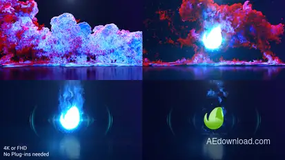 Color Smoke Explosion Logo Logo Stings template preview