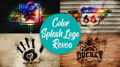 Color Splash Logo Reveal Logo Stings template preview