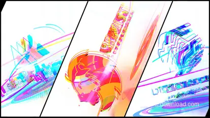 Color Stripes 3D Logo Reveal Logo Stings template preview