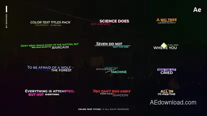 Color Text Titles | AE Titles template preview