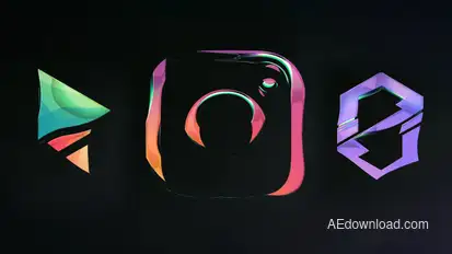 Colored Distortion Logo 2 Logo Stings template preview