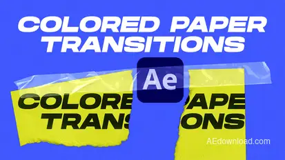 Colored Paper Transitions broadcast-packages template preview