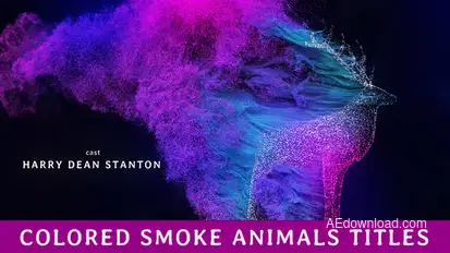 Colored Smoke Animals Titles Titles template preview