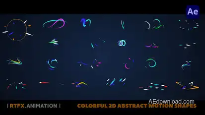 Colorful 2D Abstract Shape Animations [After Effects] Elements template preview