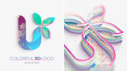 Colorful 3D Logo Reveal Logo Stings template preview