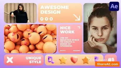 Colorful 3D Social Media Intro Openers template preview