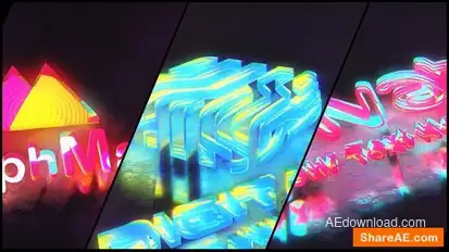 Colorful Abstract Extrusion Logo Reveal Logo Stings template preview