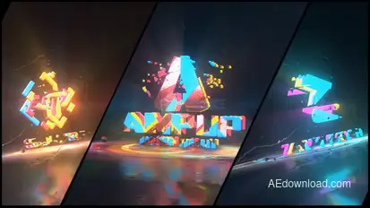 Colorful Abstract Logo Reveal Logo Stings template preview