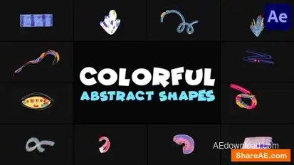 Colorful Abstract Shapes | After Effects Openers template preview