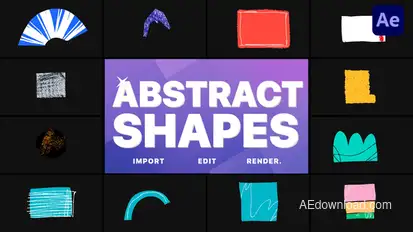 Colorful Abstract Shapes Animations | After Effects Elements template preview