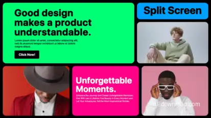 Colorful Bento Multiscreen Slideshow Openers template preview