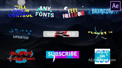 Colorful Cartoon Titles | After Effects Titles template preview