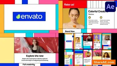 Colorful Creative Slideshow for After Effects Openers template preview